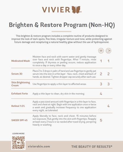 Vivier Brighten & Restore Program (Non-HQ) NEW with Serum 30